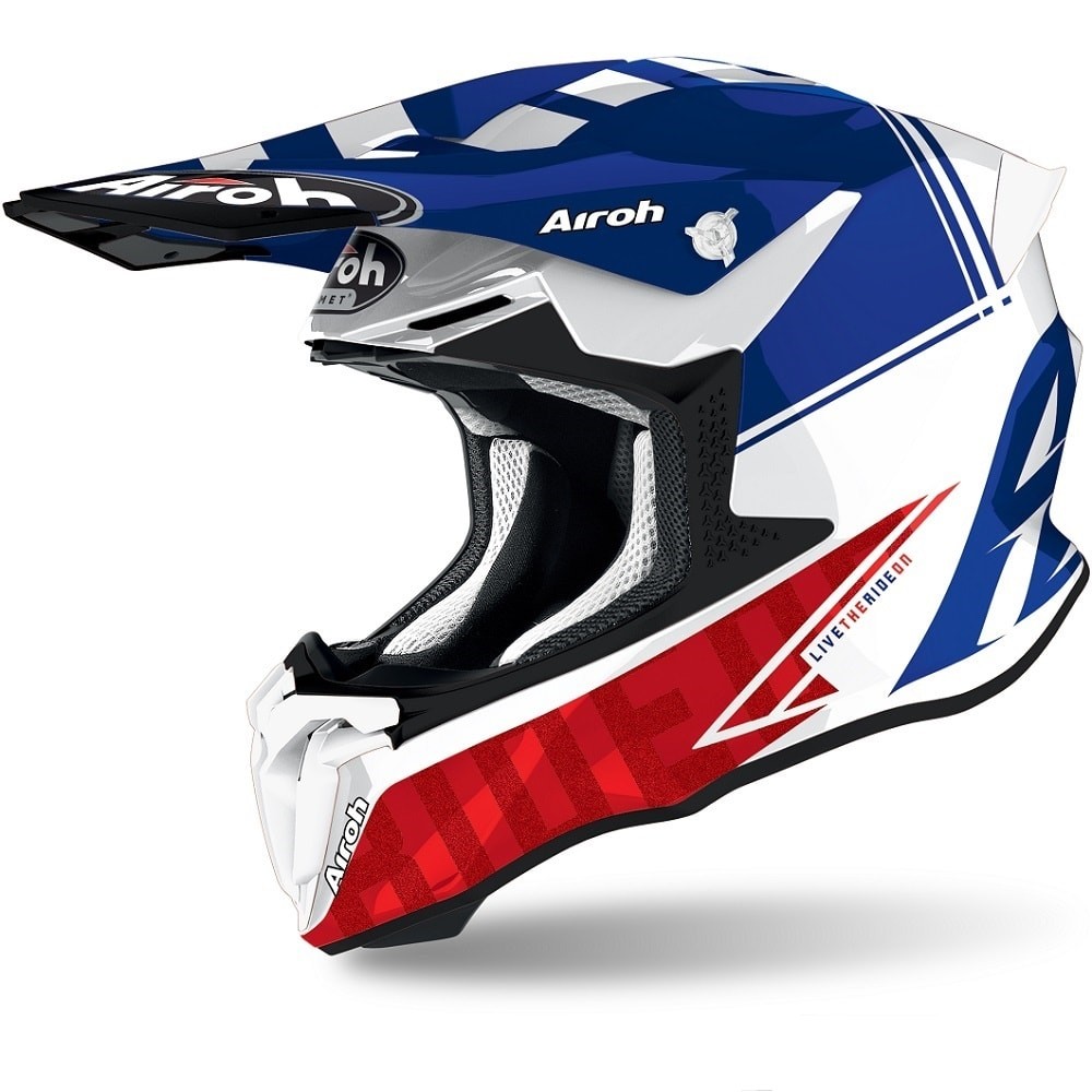 Casco Motocross Airoh Twist 2.0 Tech Blue