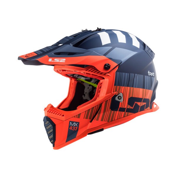 LS2 MX437 FAST EVO MINI XCODE Casco Integrale Offroad Bambino