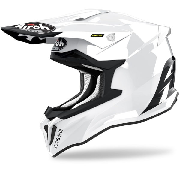 casco motocross enduro airoh strycker bianco