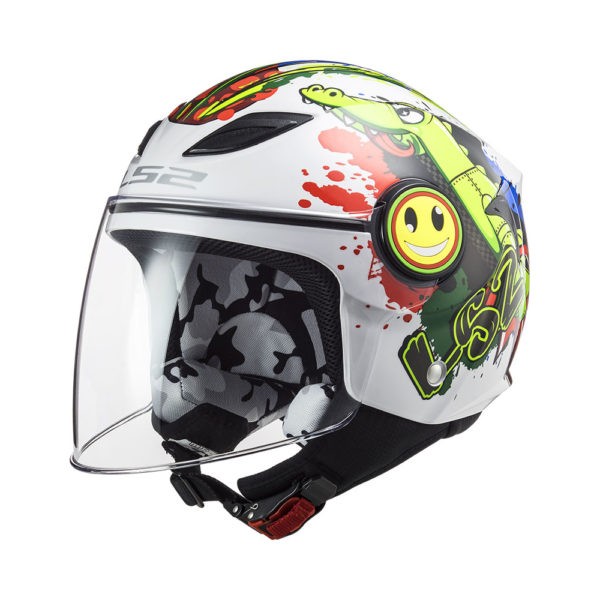 LS2 OF602 MINI FUNNY CROCO Casco Jet Bambino