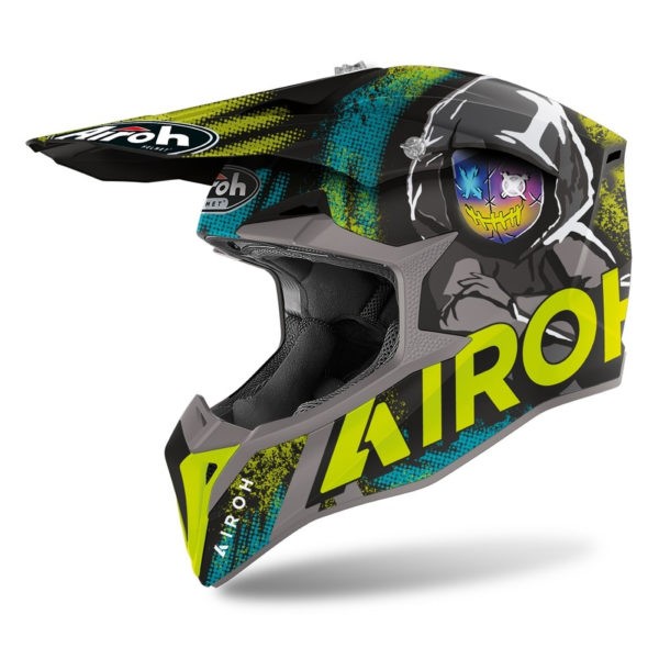 AIROH WRAAP ALIEN YELLOW MATT Casco Integrale Offroad