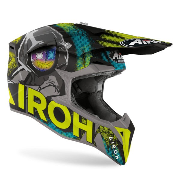 AIROH WRAAP ALIEN YELLOW MATT Casco Integrale Offroad