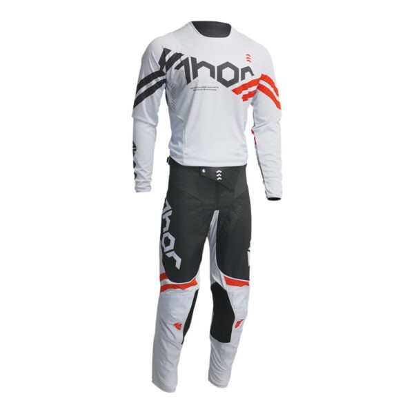 THOR PULSE CUBE PANT GREY/ORANGE Pantaloni Offroad