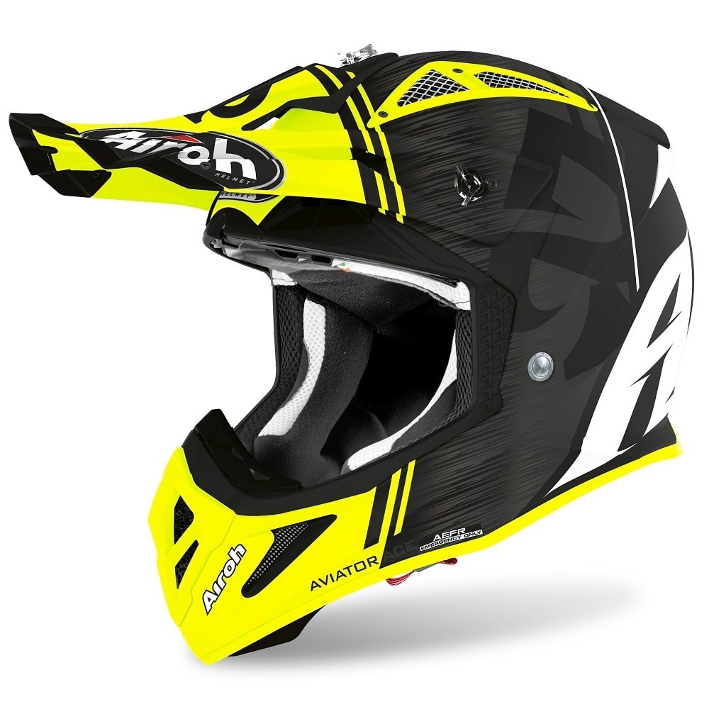 Casco Motocross Airoh Aviator Ace Kybon Yellow | Motoutlet