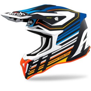 casco motocross enduro airoh strycker shaded blue