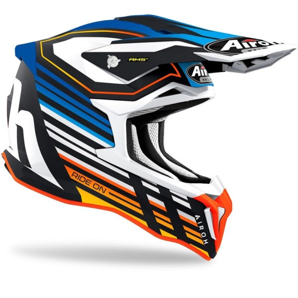AIROH STRYCKER SHADED BLUE MATT Casco Integrale Offroad
