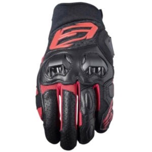 FIVE SF3 NERO/ROSSO Guanti Pelle Tessuto