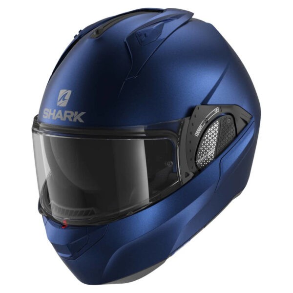 SHARK EVO-GT BLANK MAT BLU Casco Modulare
