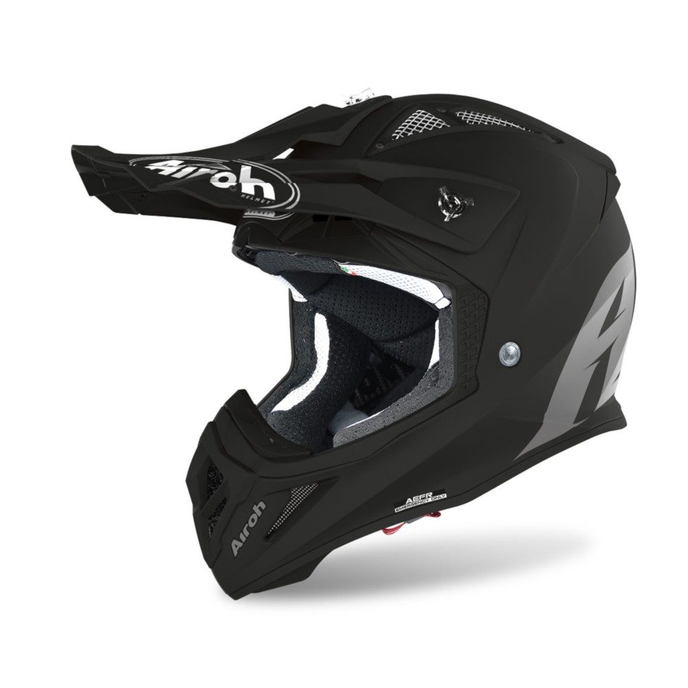 casco moto offroad airoh aviator ace nero opaco