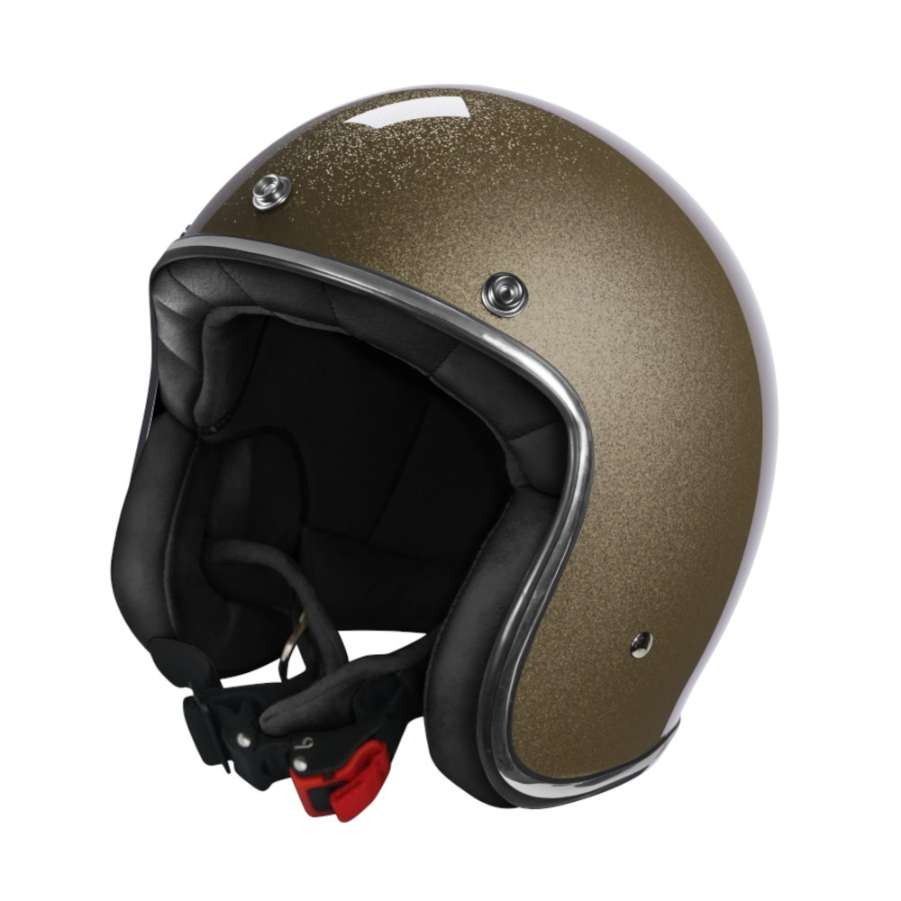 casco jet vintage stormer quartz glitter oro