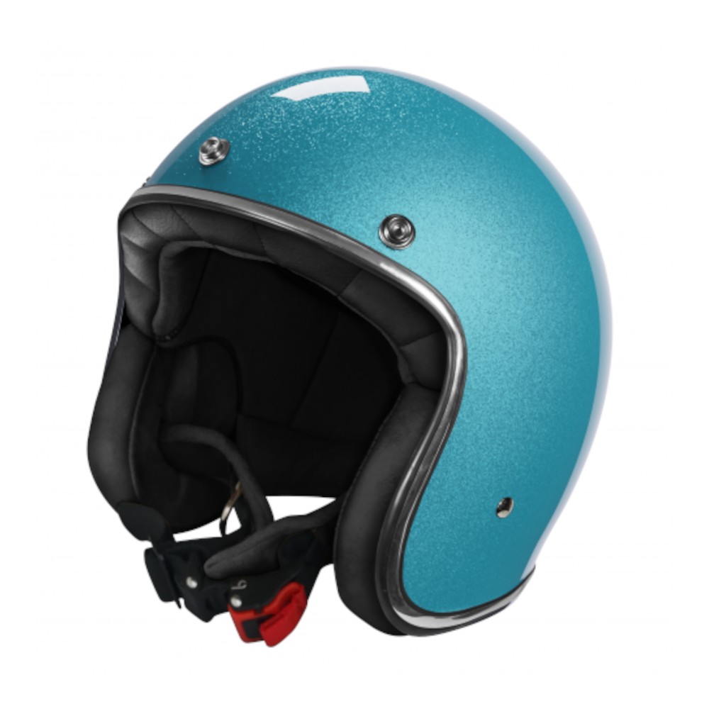 casco jet vintage stormer quartz glitter turchese