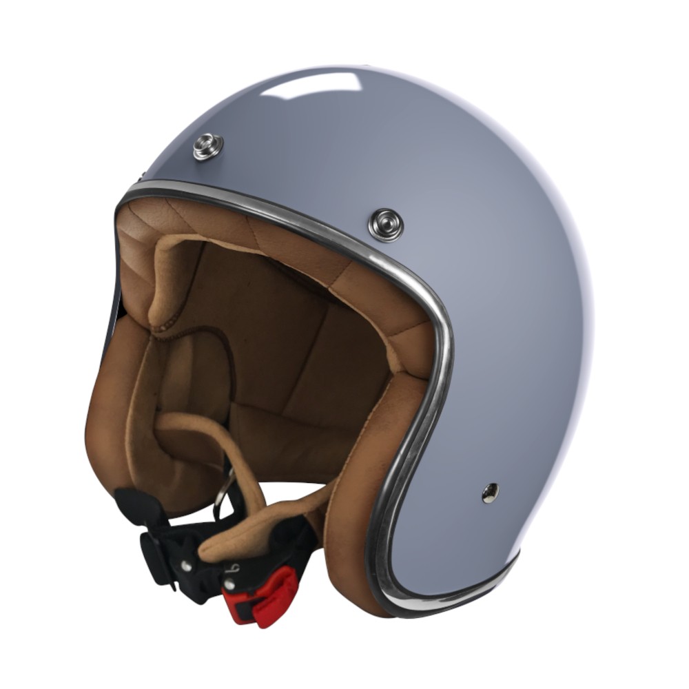 casco jet vintage stormer nardo grigio