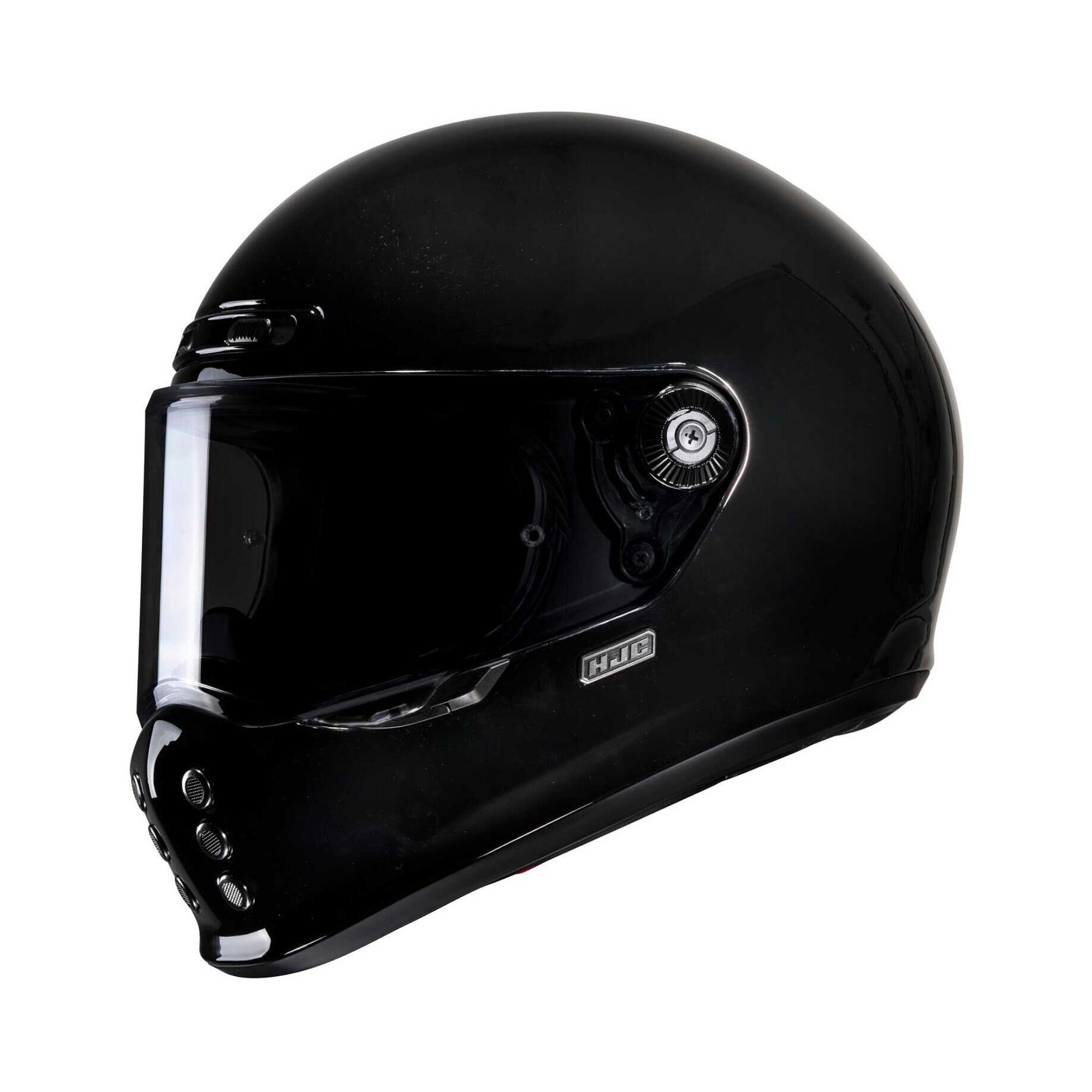 hjc v10 nero lucido casco integrale vintage