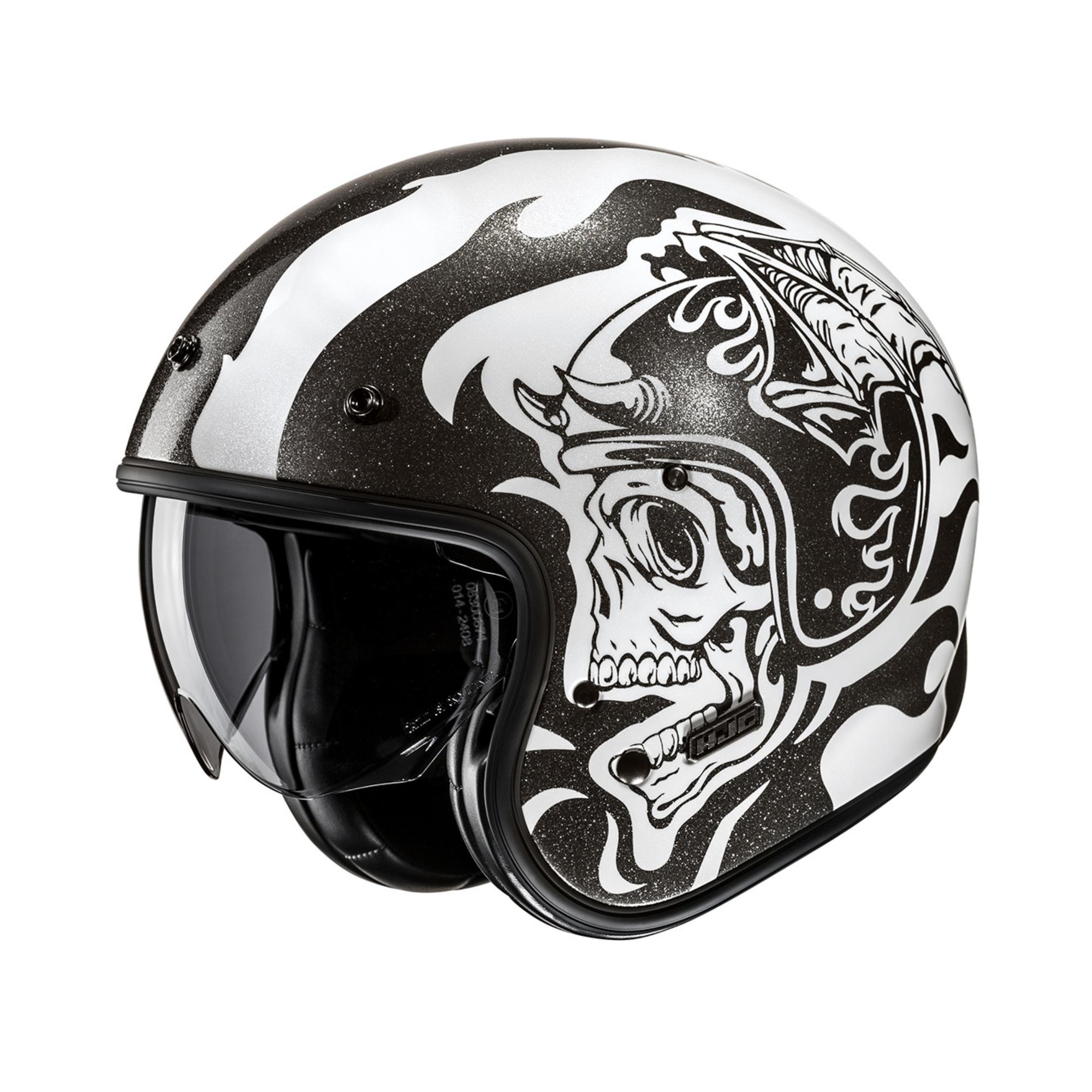 hjc v31 flame mc5 casco jet vintage