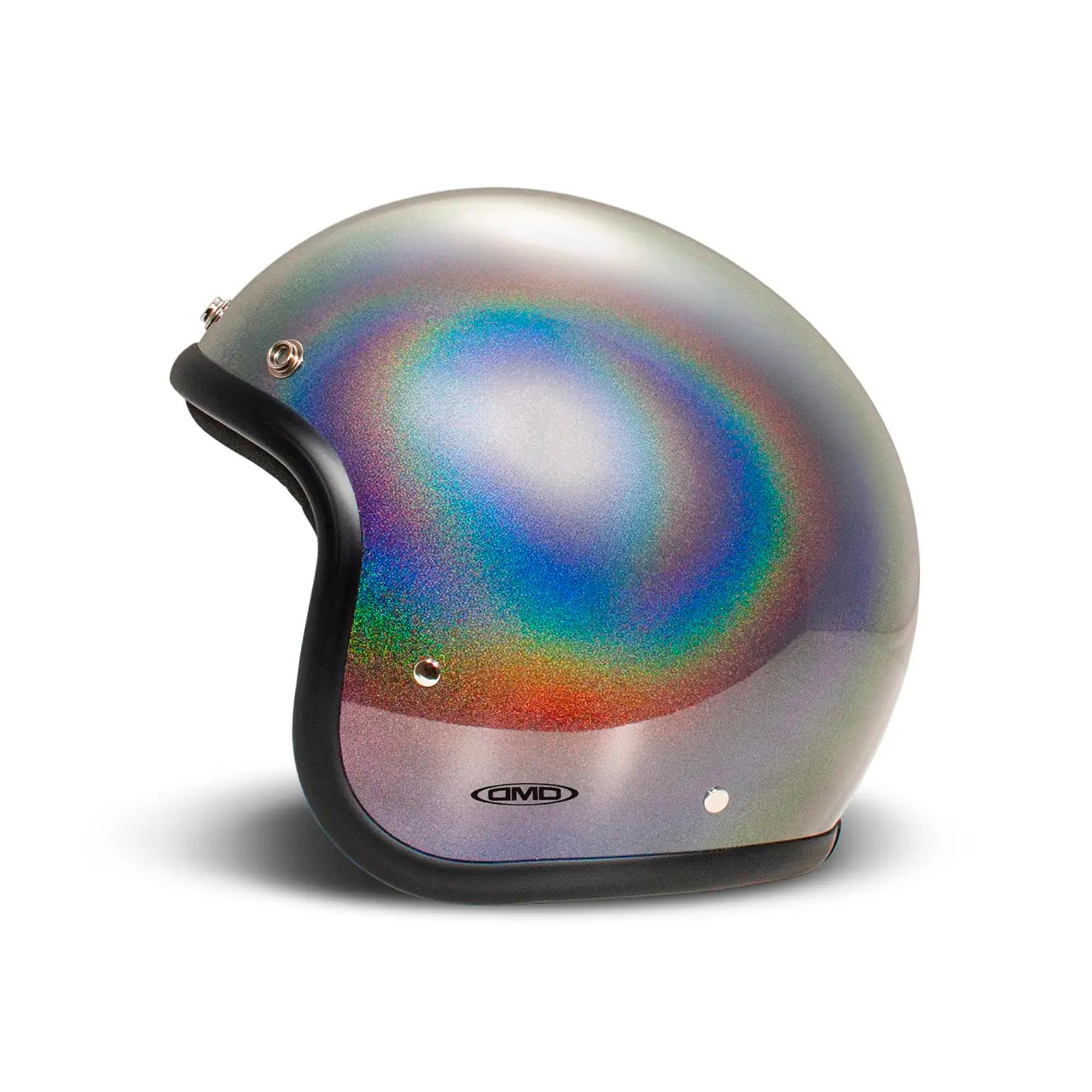 dmd retro rainbow casco jet moto