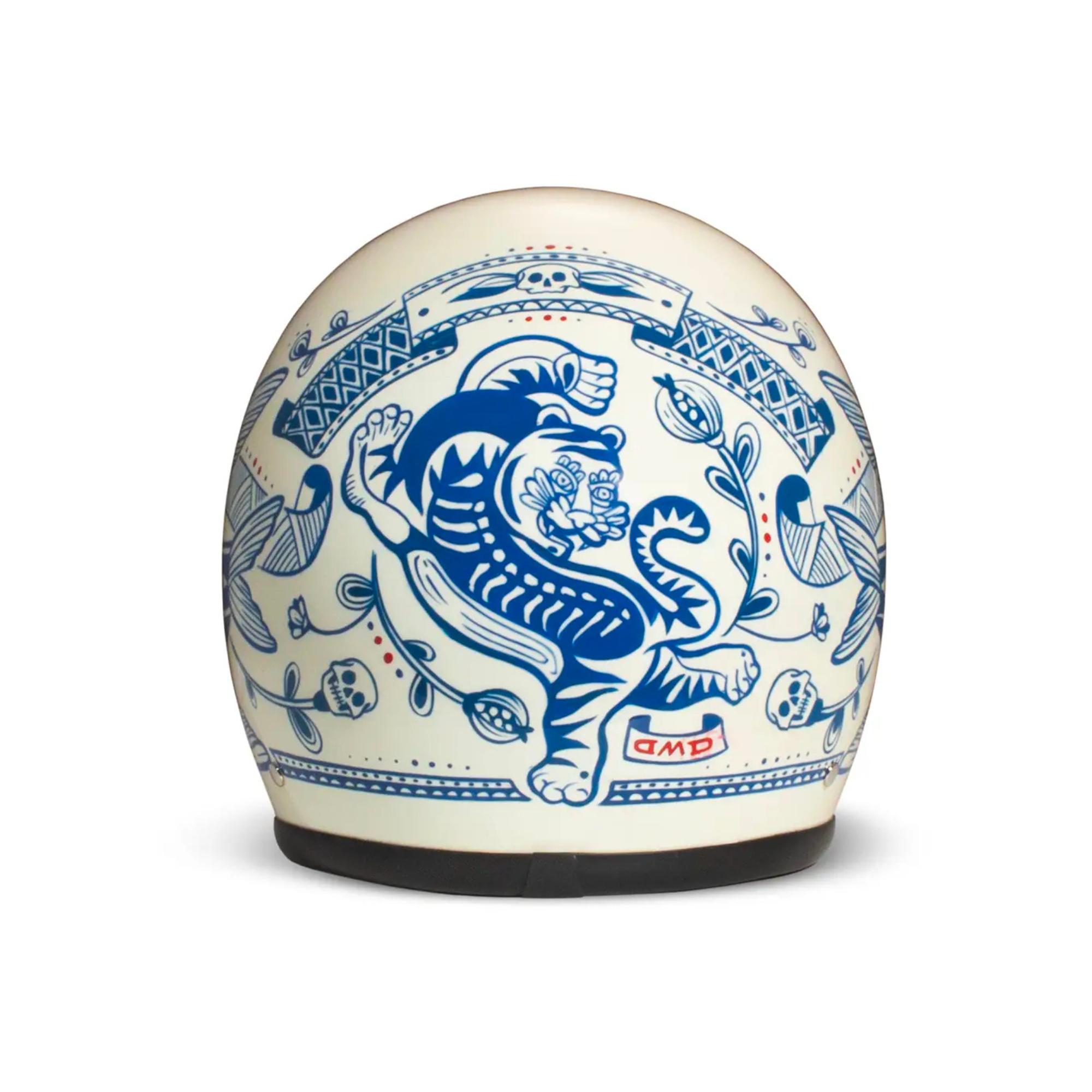dmd retro tigre casco jet moto vista retro
