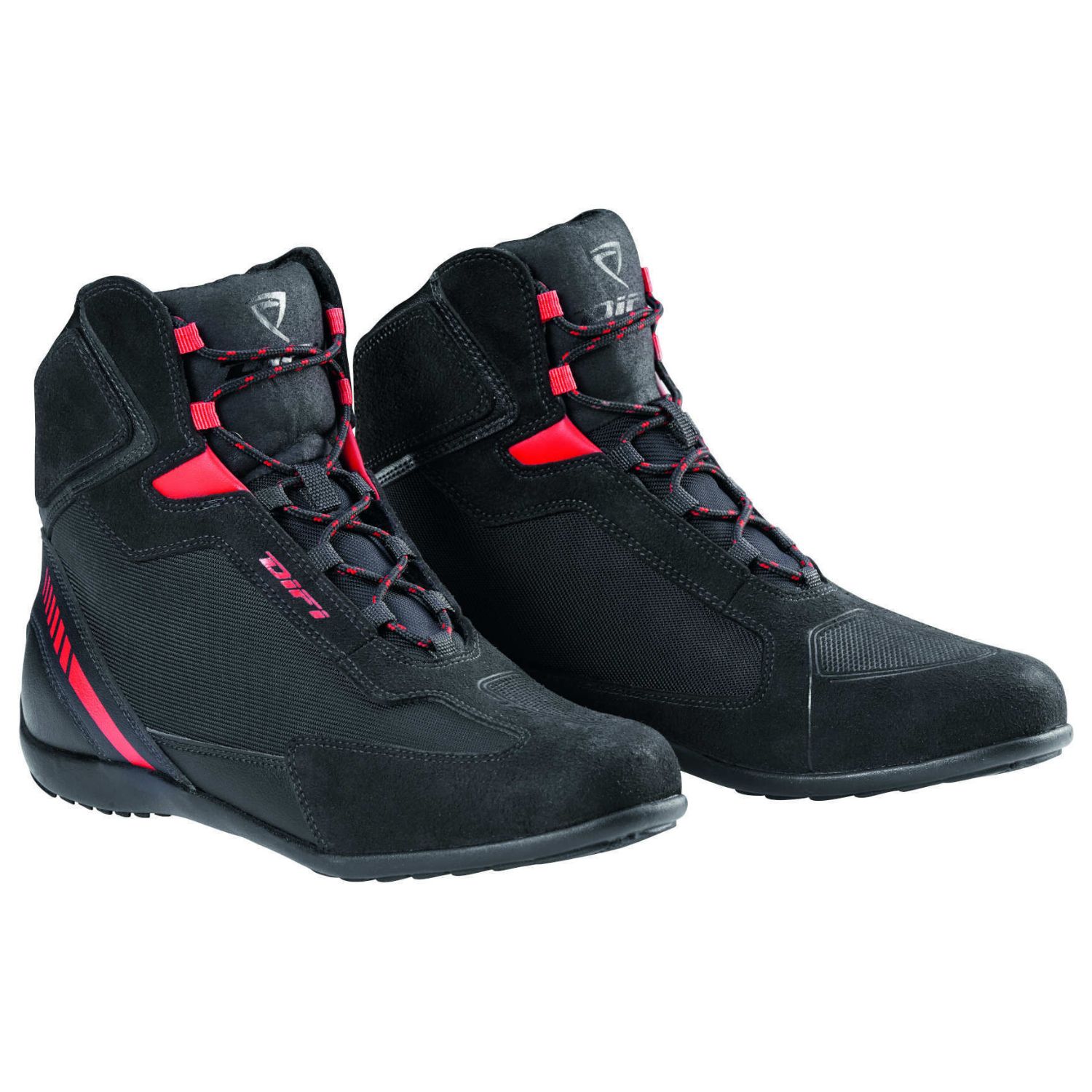 difi miles nero rosso scarpe moto