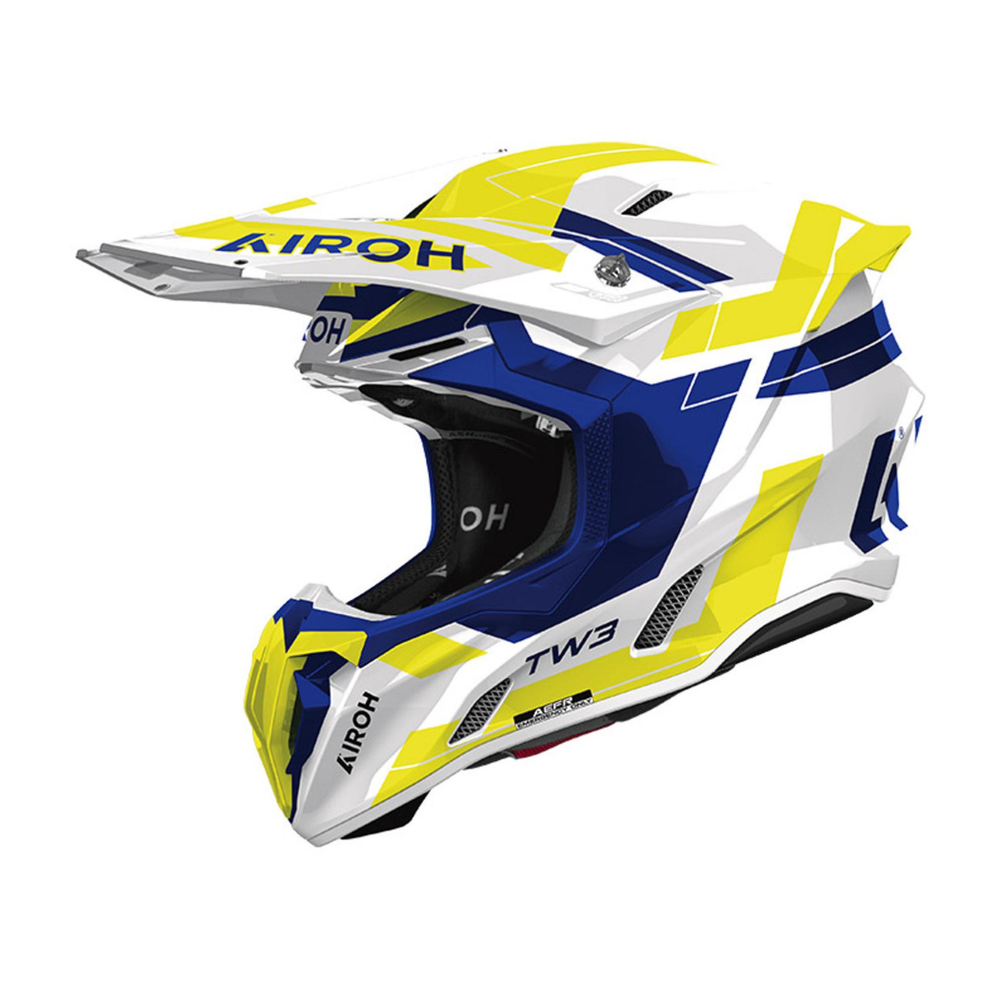 airoh twist 3 dinastia blu yellow casco integrale offroad