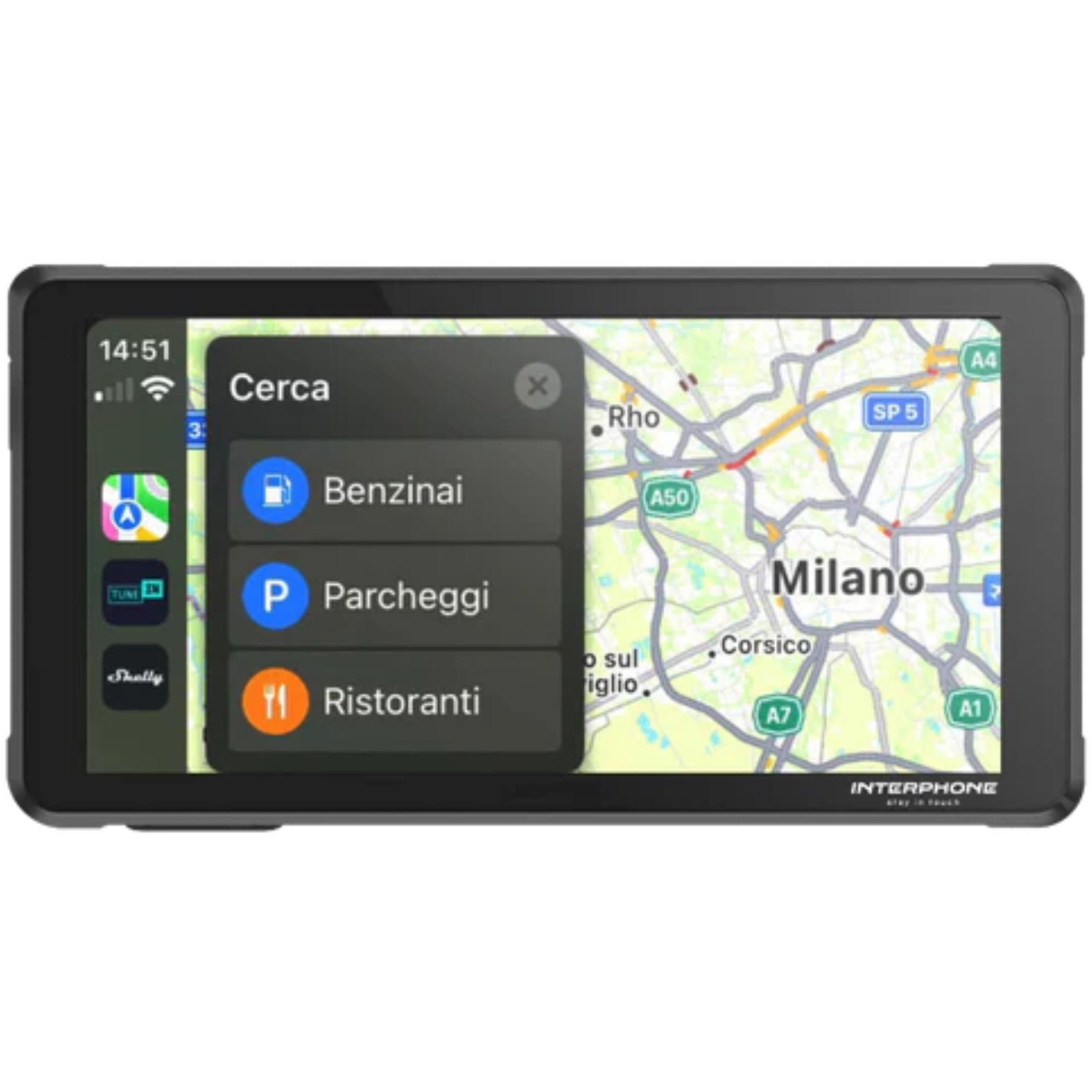 interphone ridesync sync55 car play android auto 2