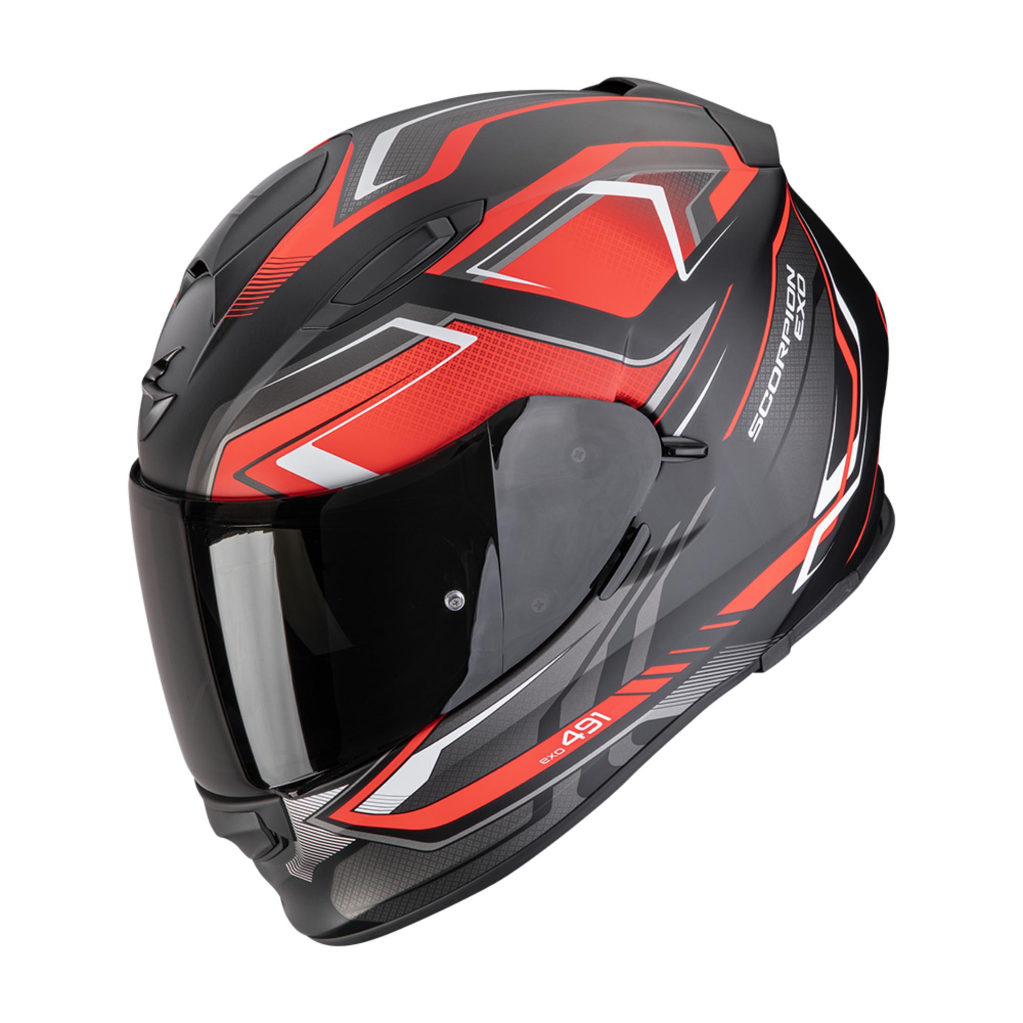 scorpion exo-491 zumo rosso nero casco integrale