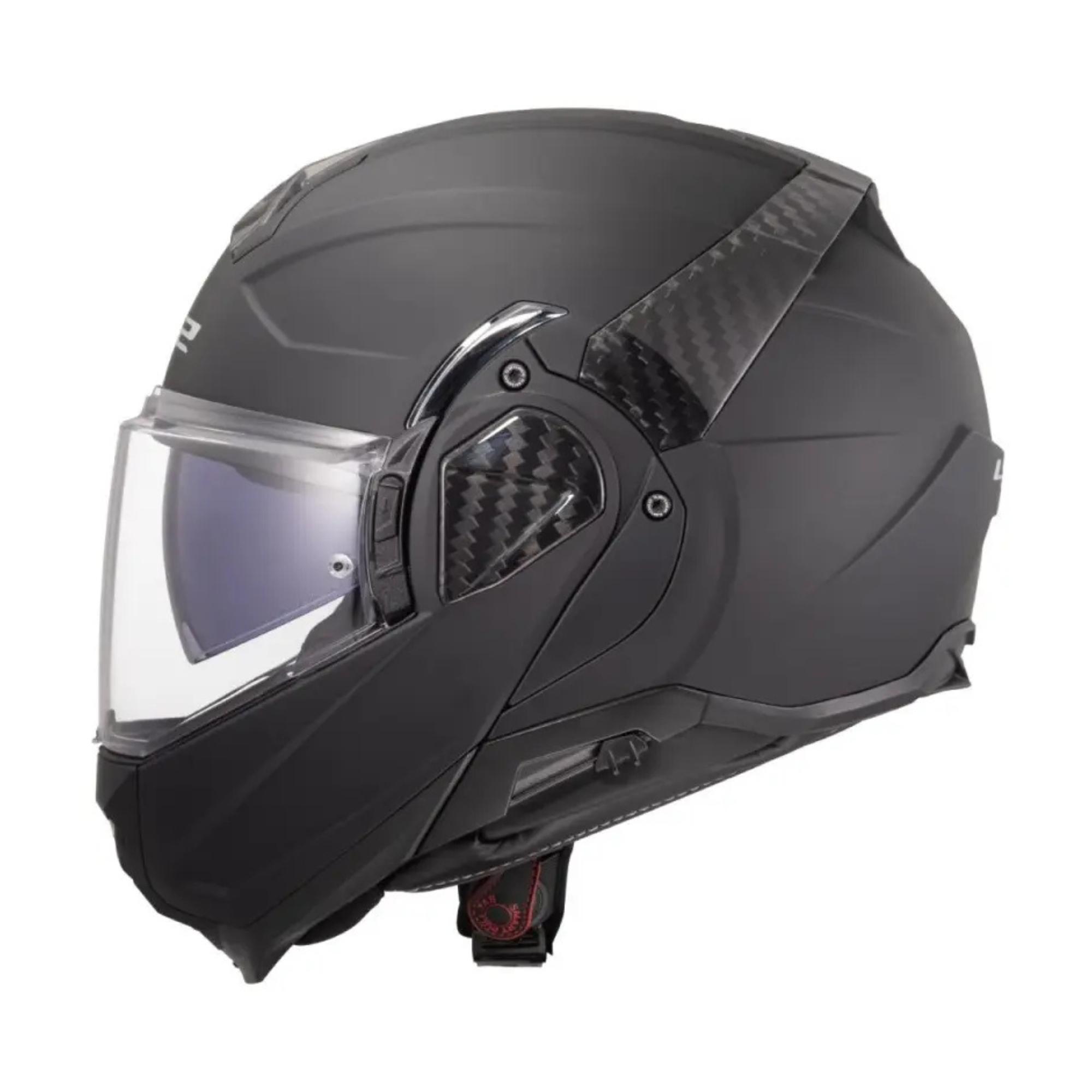 LS2 ADVANT 2 nero opaco FF910 casco modulare reversibile vista laterale