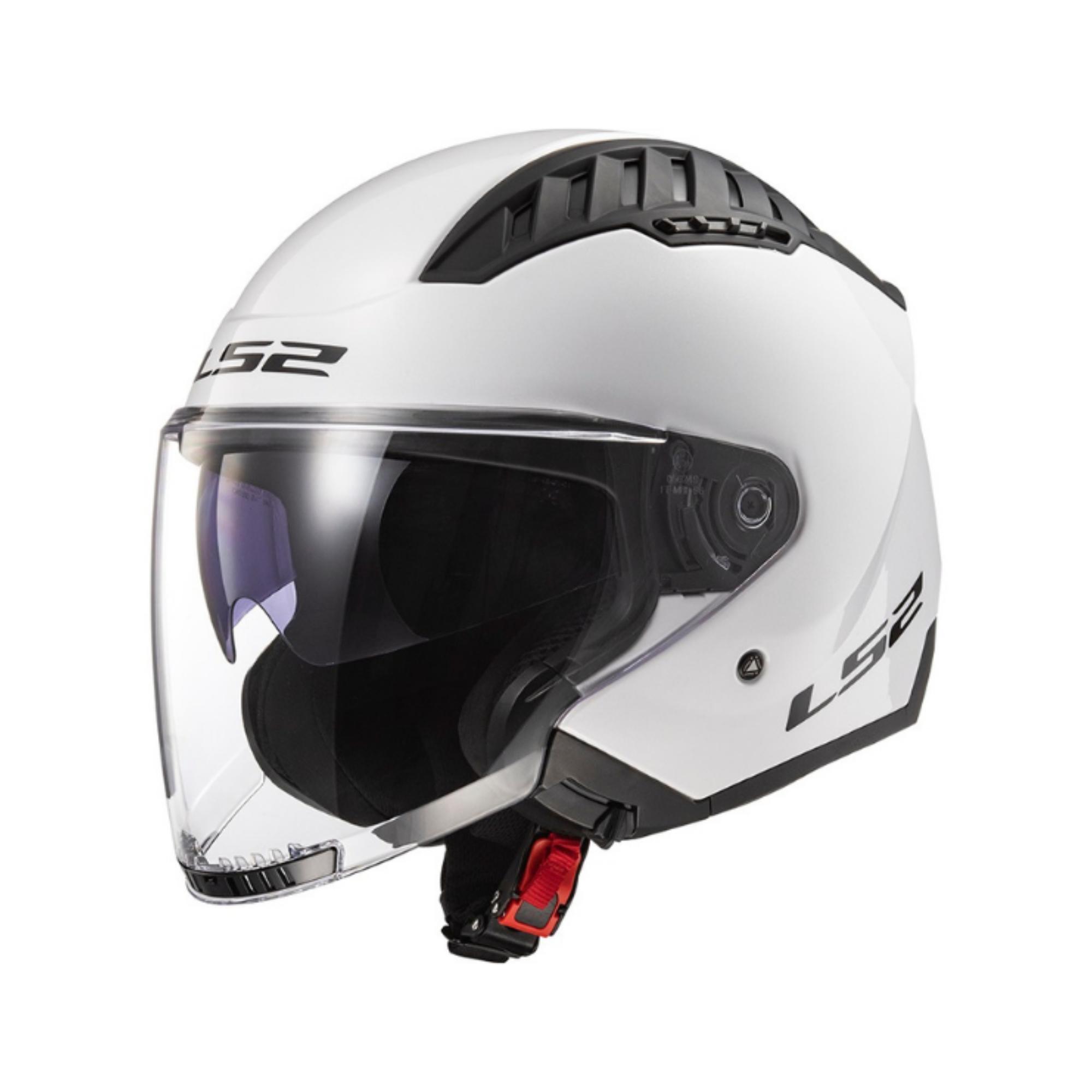 ls2 copter 2 bianco of600 casco jet con doppia visiera