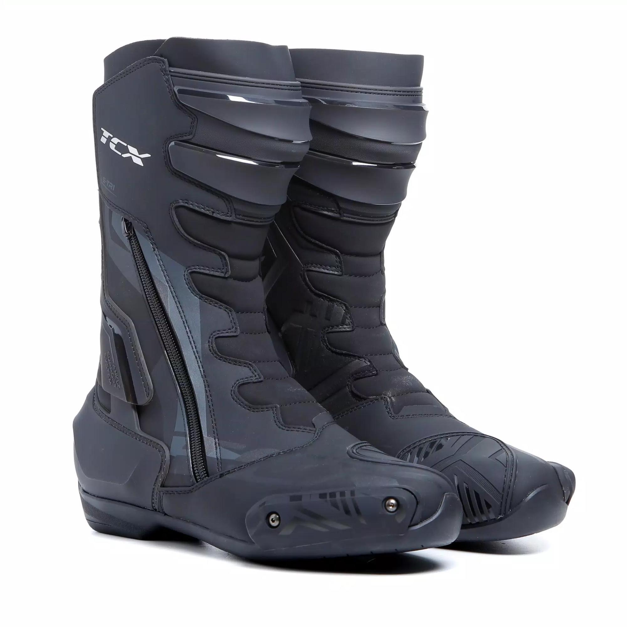 tcx s-tr1 nero stivali moto racing
