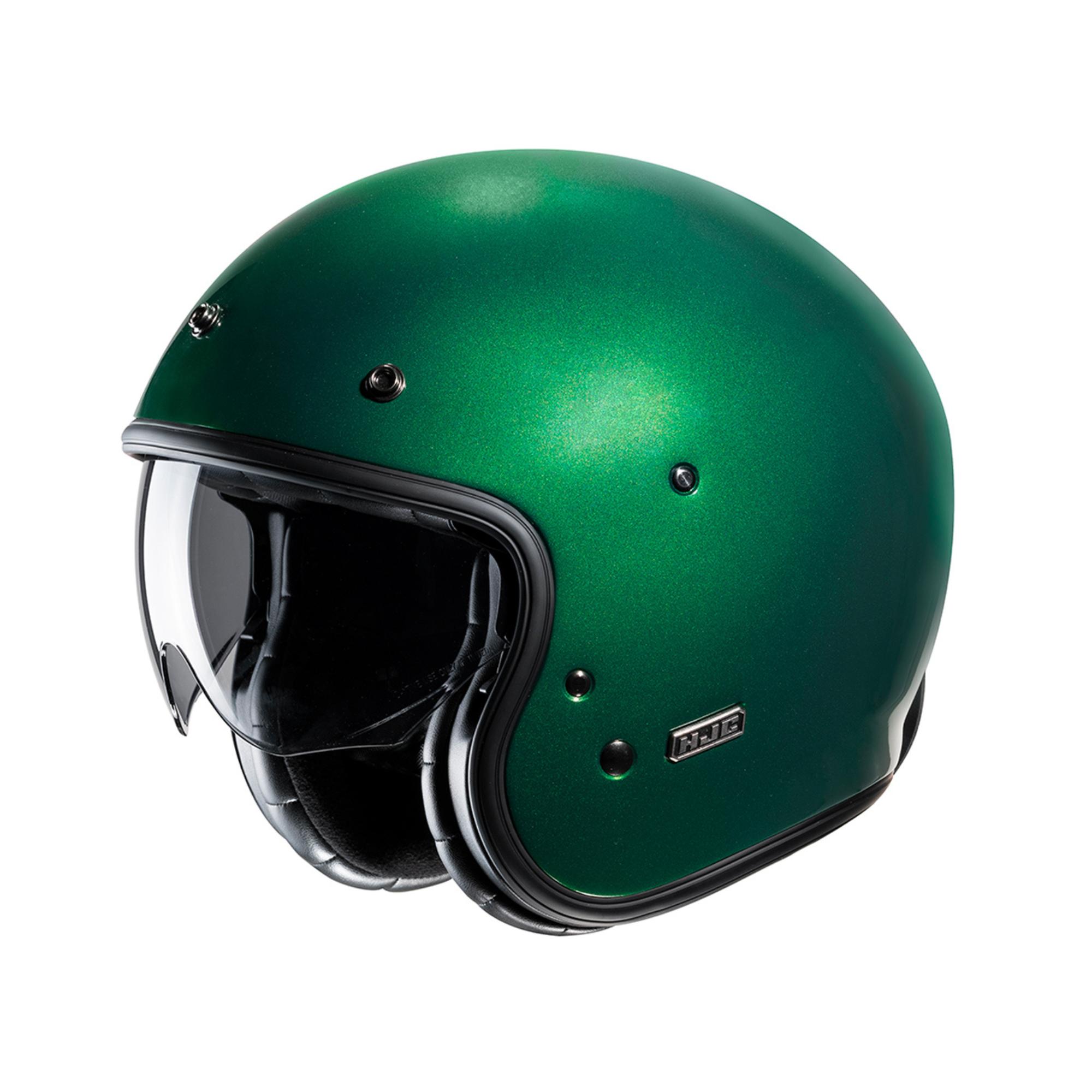 hjc v31 deep green casco jet